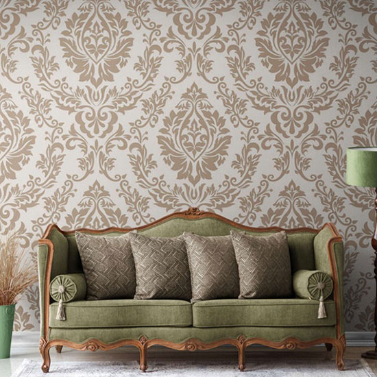 کاغذ دیواری داماسک لاکچری